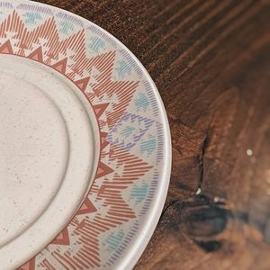 VINTAGE Boho Trinket Dish Catchall Southwestern Ceramic Tray Bohemian Wedding